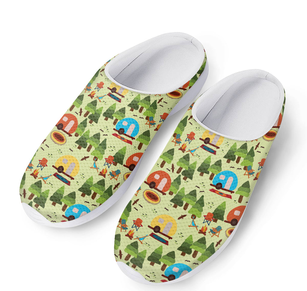 Camping Picnic Pattern Print Mesh Casual Shoes