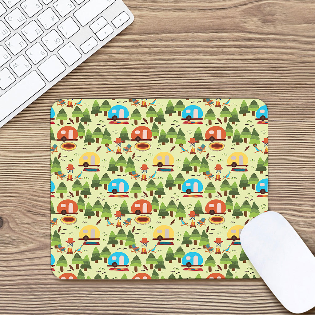 Camping Picnic Pattern Print Mouse Pad