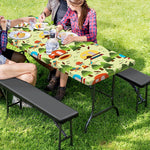 Camping Picnic Pattern Print Picnic Table Cover