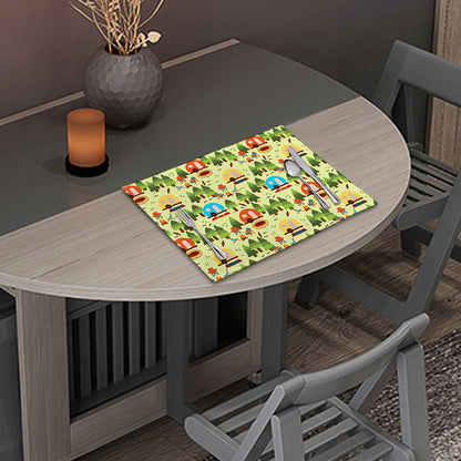 Camping Picnic Pattern Print Placemat