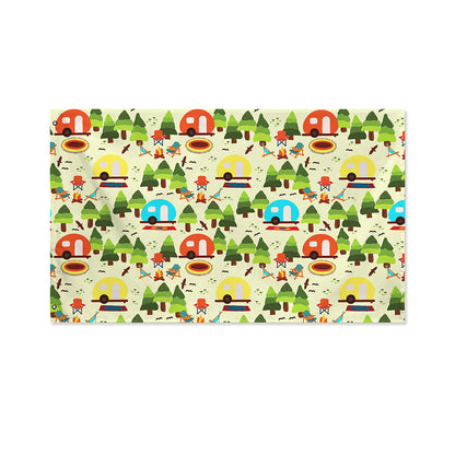 Camping Picnic Pattern Print Polyester Flag