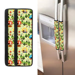 Camping Picnic Pattern Print Refrigerator Handle Covers