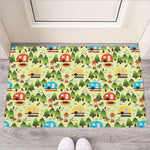 Camping Picnic Pattern Print Rubber Doormat