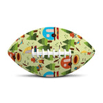 Camping Picnic Pattern Print Rugby Ball