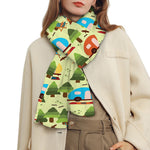 Camping Picnic Pattern Print Scarf