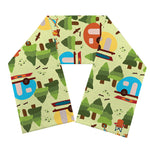 Camping Picnic Pattern Print Scarf