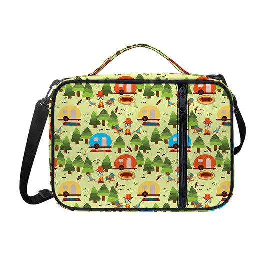 Camping Picnic Pattern Print Shoulder Strap Bible Bag