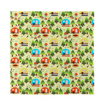 Camping Picnic Pattern Print Silk Bandana