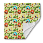 Camping Picnic Pattern Print Silk Bandana