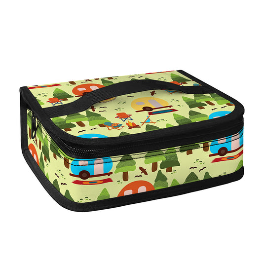 Camping Picnic Pattern Print Small Lunch Bag