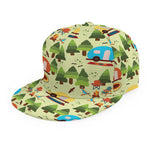 Camping Picnic Pattern Print Snapback Cap