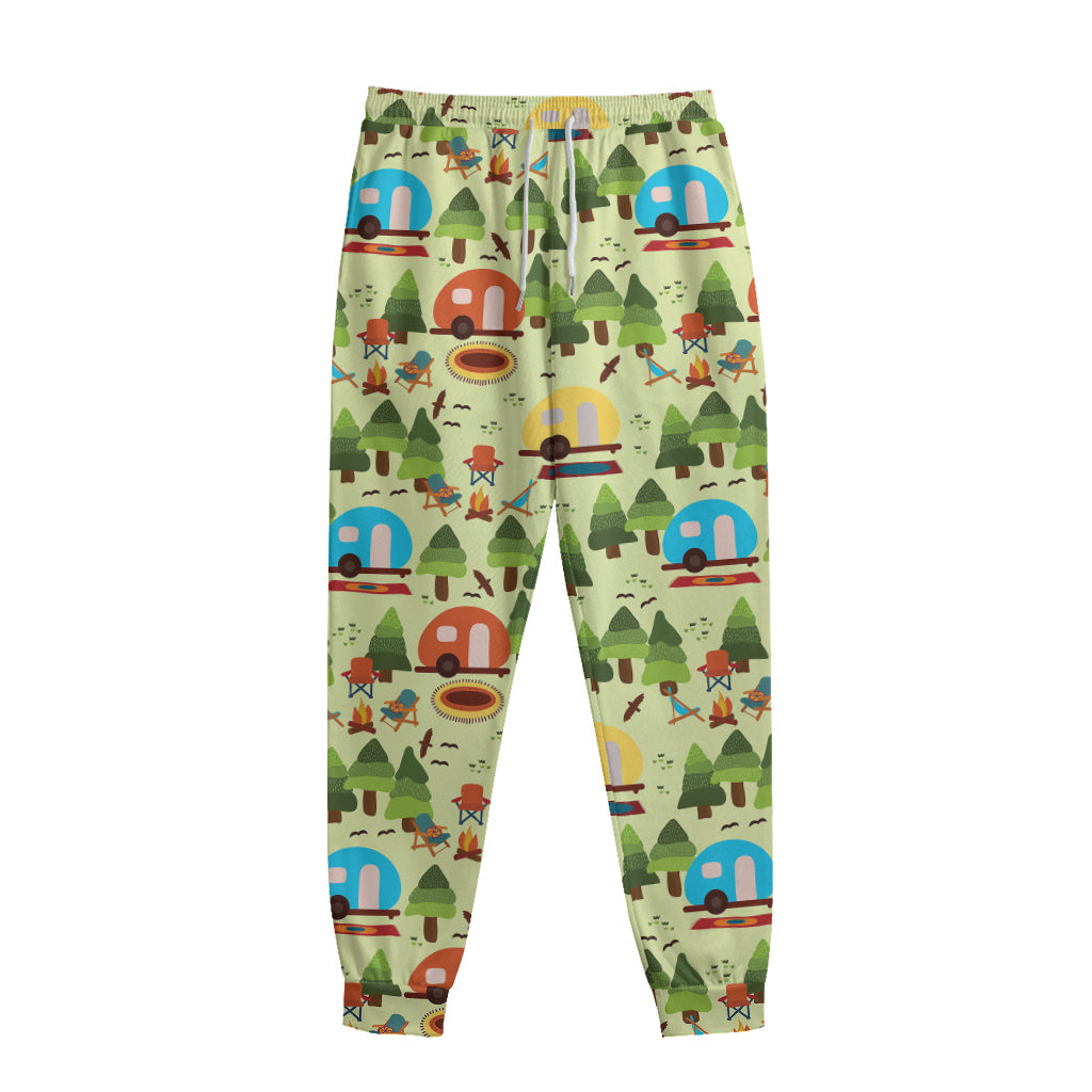 Camping Picnic Pattern Print Sweatpants