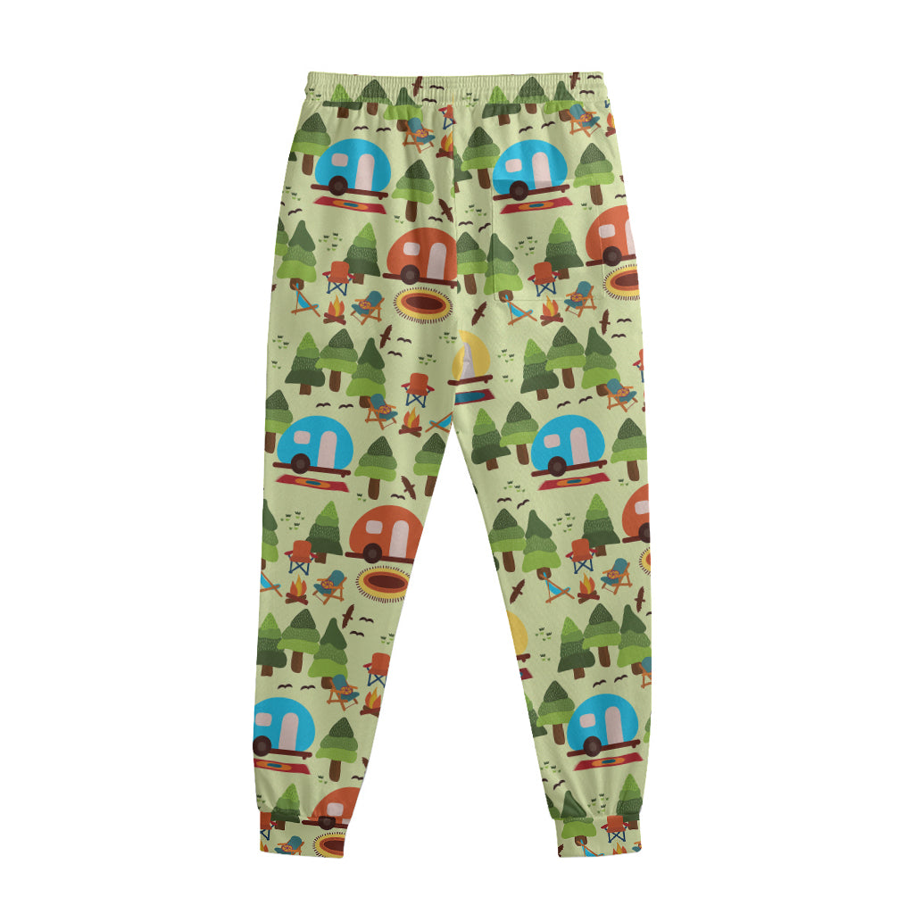 Camping Picnic Pattern Print Sweatpants