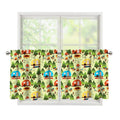Camping Picnic Pattern Print Tier Curtains
