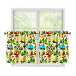 Camping Picnic Pattern Print Tier Curtains