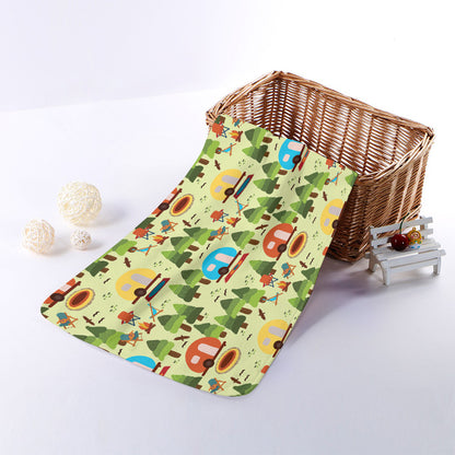 Camping Picnic Pattern Print Towel