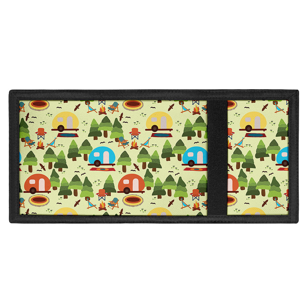 Camping Picnic Pattern Print Trifold Wallet