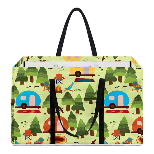 Camping Picnic Pattern Print Utility Tote Bag