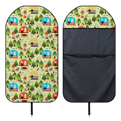 Camping Picnic Pattern Print Waterproof Car Seat Cover
