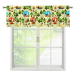 Camping Picnic Pattern Print Window Valance