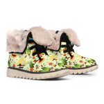 Camping Picnic Pattern Print Winter Boots