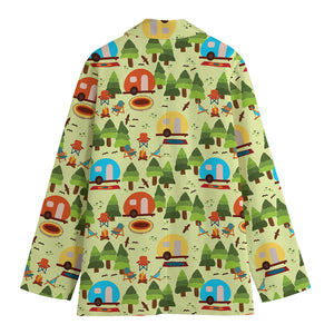 Camping Picnic Pattern Print Women's Blazer