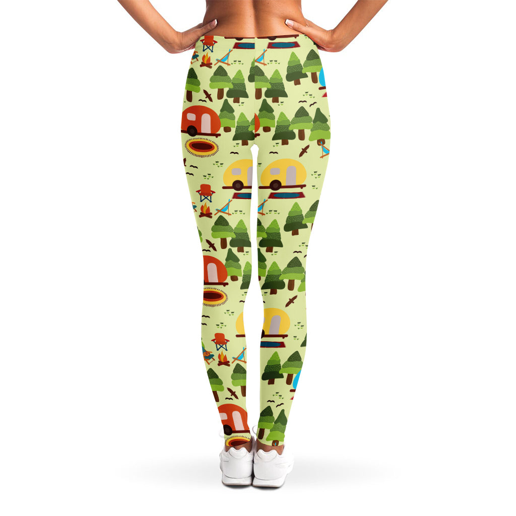 Camping Picnic Pattern Print Women's Leggings