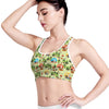 Camping Picnic Pattern Print Women's Sports Bra