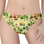 Camping Picnic Pattern Print Women's Thong