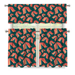 Camping Tent Pattern Print 3 Piece Kitchen Curtains