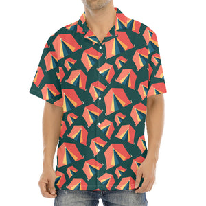 Camping Tent Pattern Print Aloha Shirt