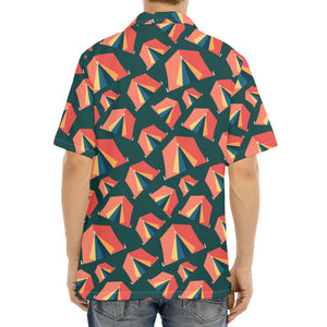 Camping Tent Pattern Print Aloha Shirt