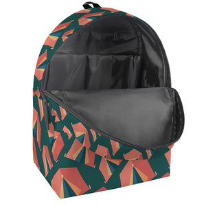 Camping Tent Pattern Print Backpack