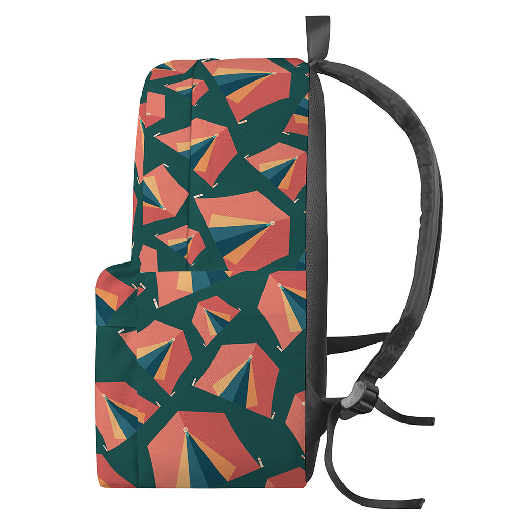 Camping Tent Pattern Print Backpack