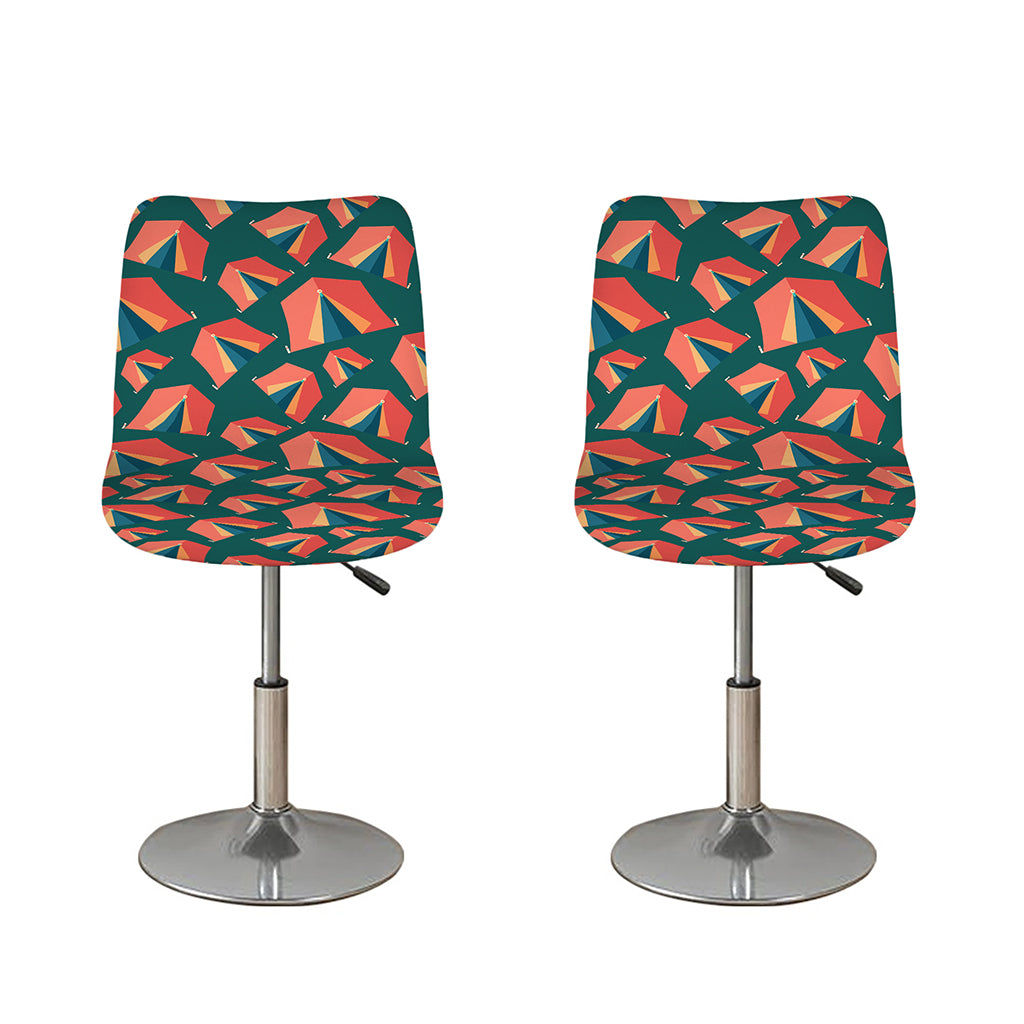 Camping Tent Pattern Print Bar Stool Covers