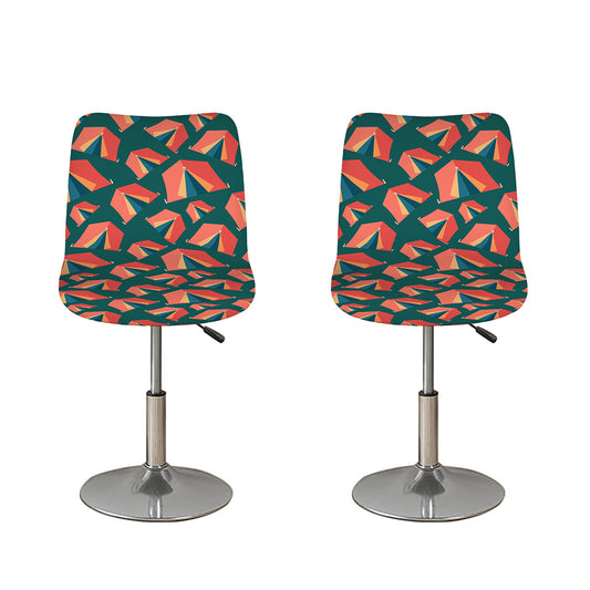 Camping Tent Pattern Print Bar Stool Covers