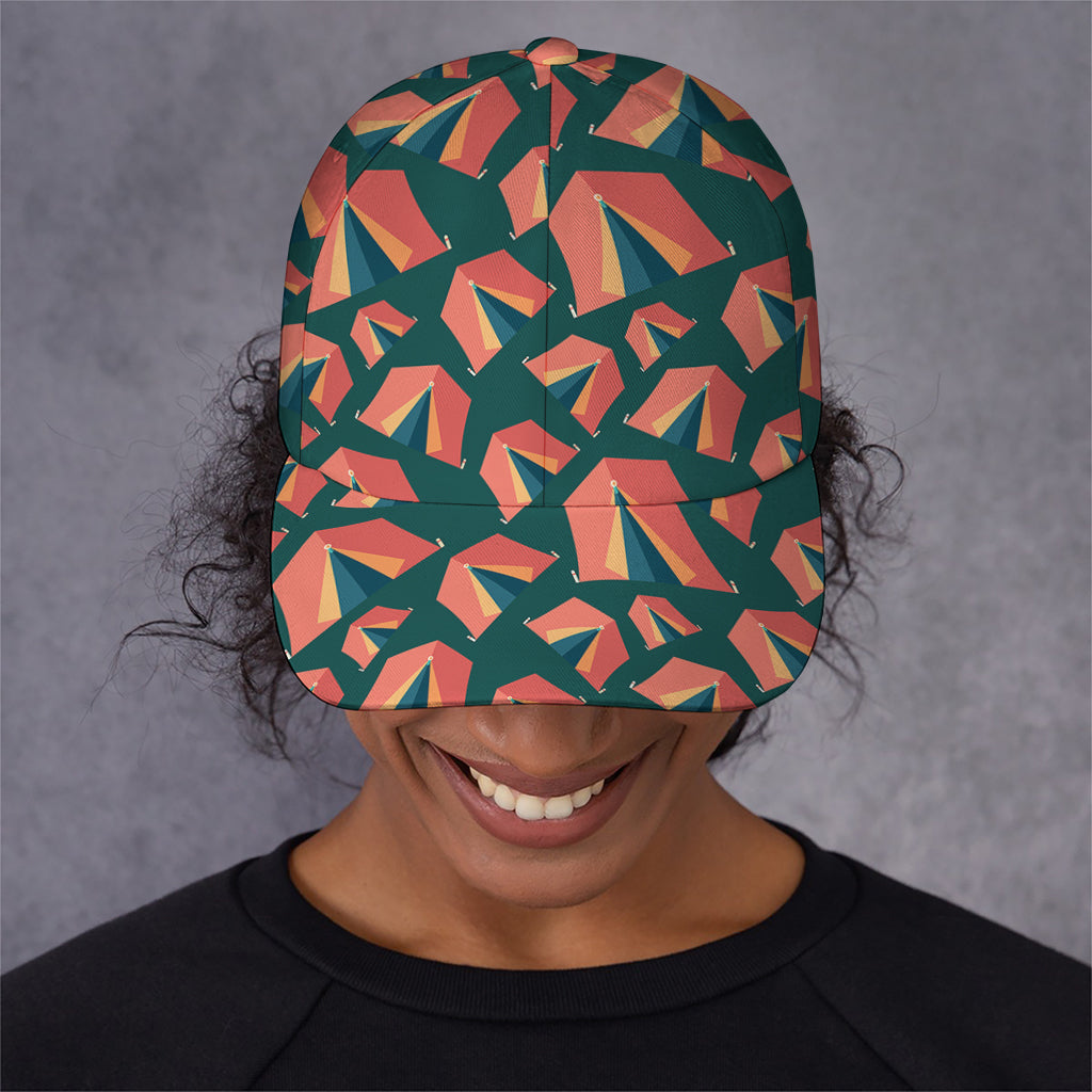 Camping Tent Pattern Print Baseball Cap