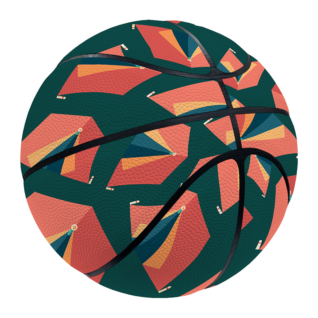 Camping Tent Pattern Print Basketball