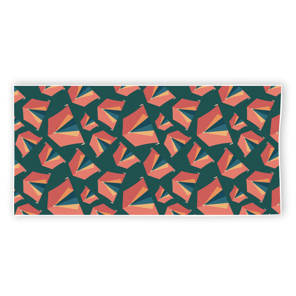 Camping Tent Pattern Print Beach Towel