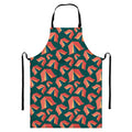 Camping Tent Pattern Print Bib Apron With Pocket
