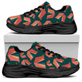 Camping Tent Pattern Print Black Chunky Shoes