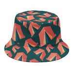 Camping Tent Pattern Print Bucket Hat