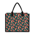 Camping Tent Pattern Print Canvas Tote Bag