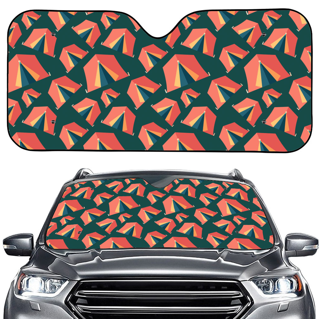 Camping Tent Pattern Print Car Windshield Sun Shade