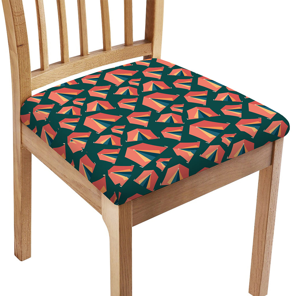 Camping Tent Pattern Print Chair Cushion Cover