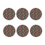 Camping Tent Pattern Print Coaster Set