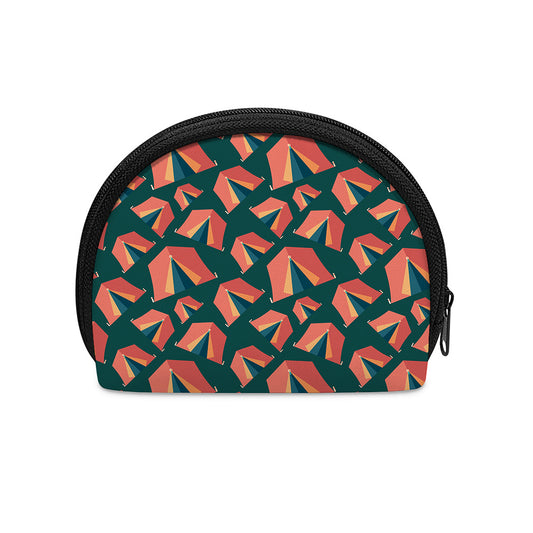 Camping Tent Pattern Print Coin Purse
