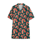 Camping Tent Pattern Print Cotton Hawaiian Shirt