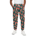 Camping Tent Pattern Print Cotton Sweatpants