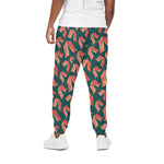 Camping Tent Pattern Print Cotton Pants